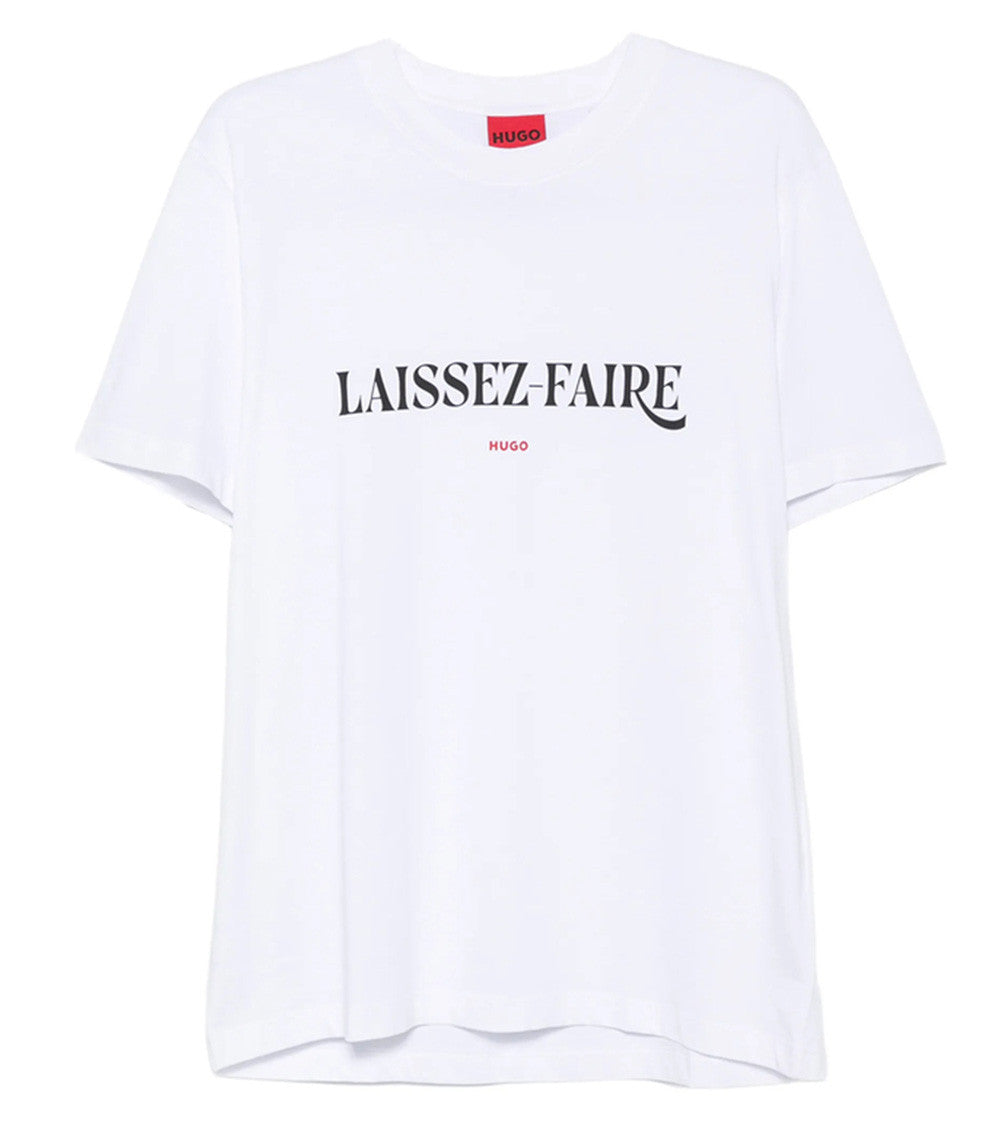 White Relaxed Printed T-Shirt 1