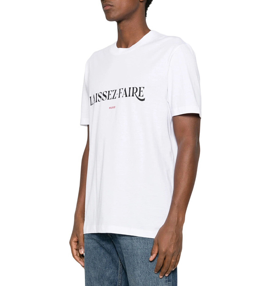 White Relaxed Printed T-Shirt 2
