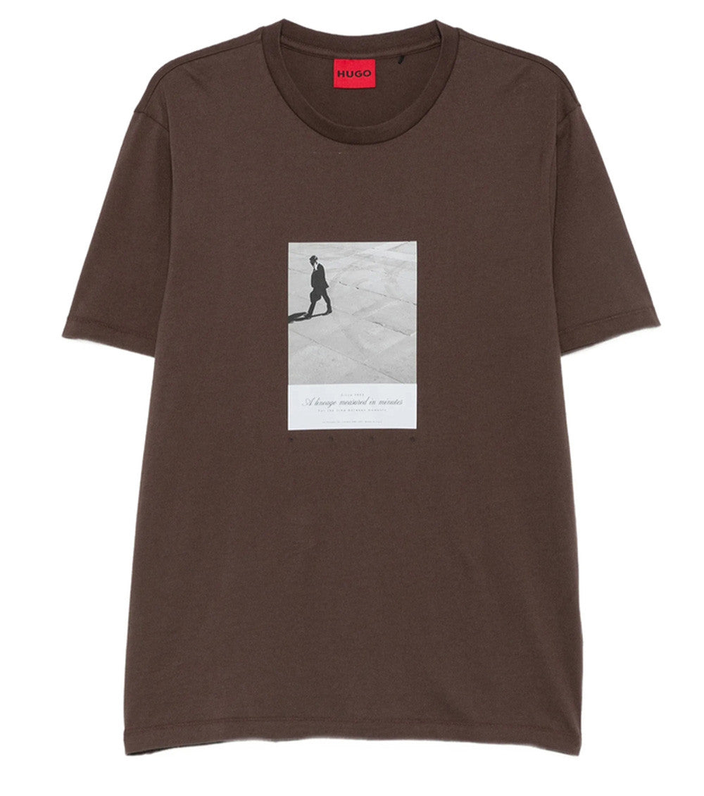 Brown Graphic Print T-Shirt 1