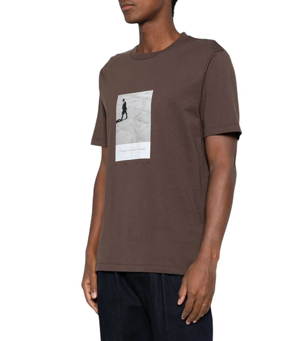 Brown Graphic Print T-Shirt 2