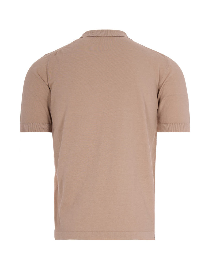 Beige Shirt Collar Polo 2
