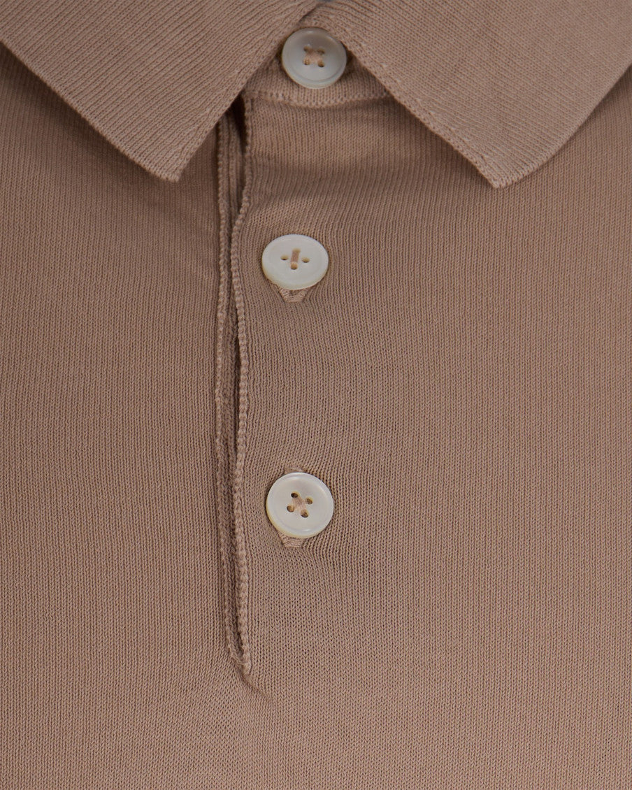 Beige Shirt Collar Polo 3