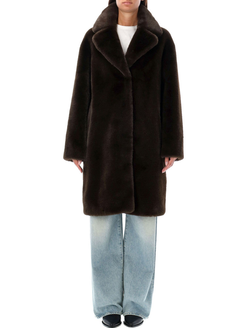 Brown Notched lapel Trench Coat 1