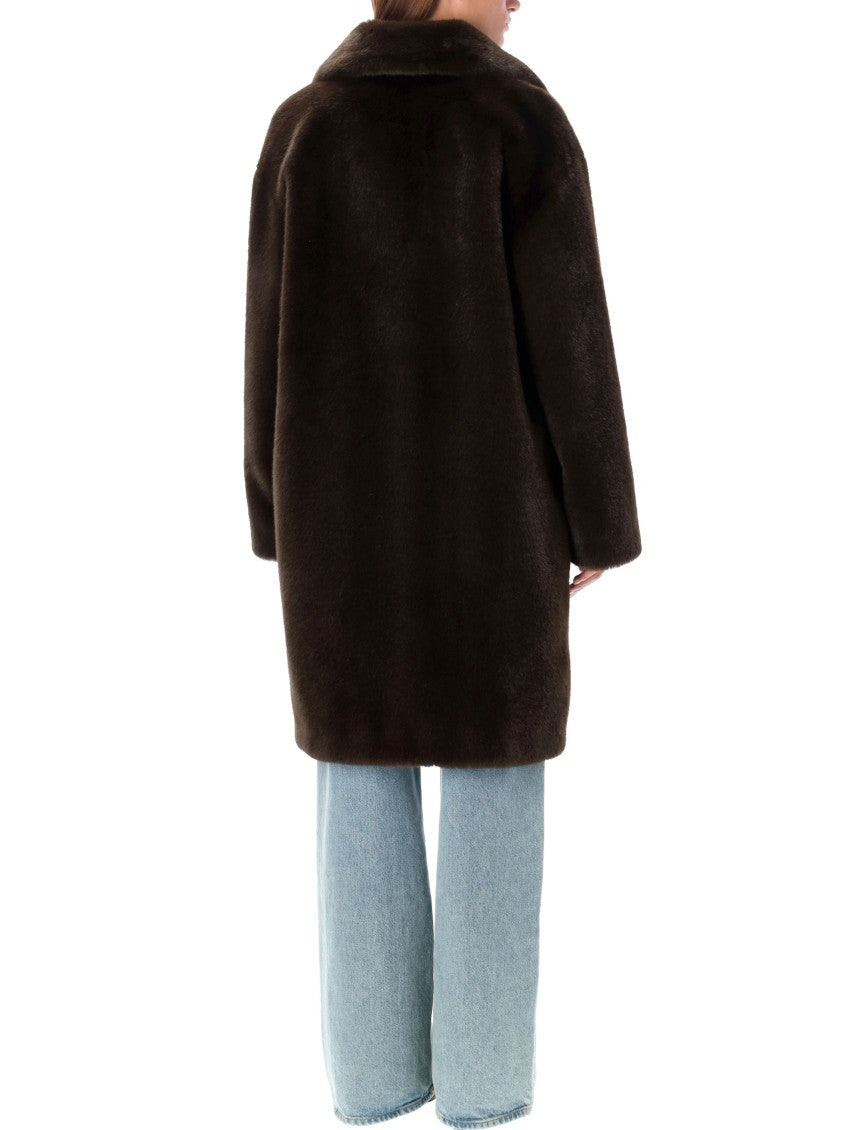 Brown Notched lapel Trench Coat 2