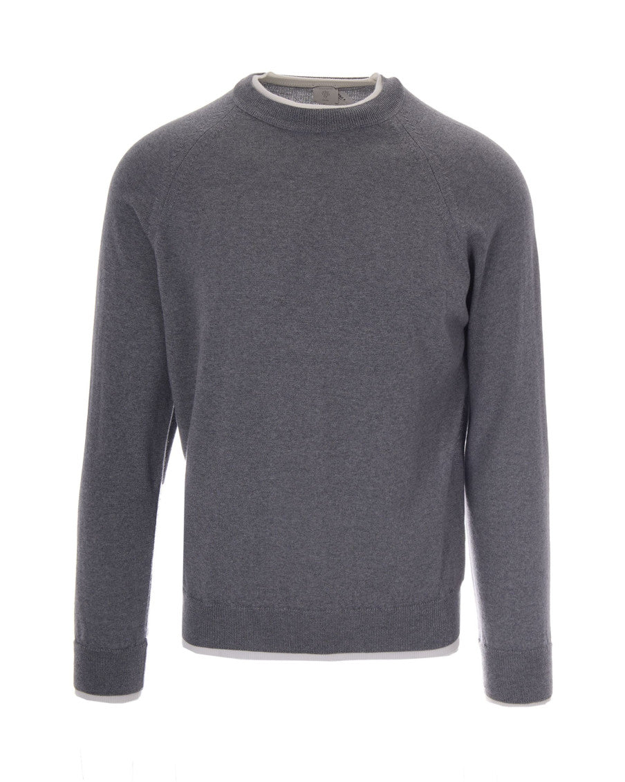 Grey Crew Neck Sweater 1