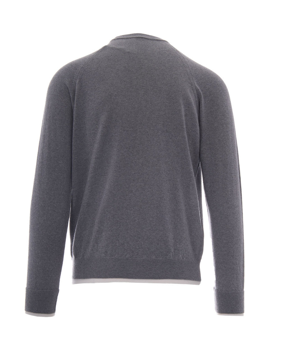 Grey Crew Neck Sweater 2