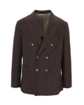 Brown Peaked Lapel Blazer 1