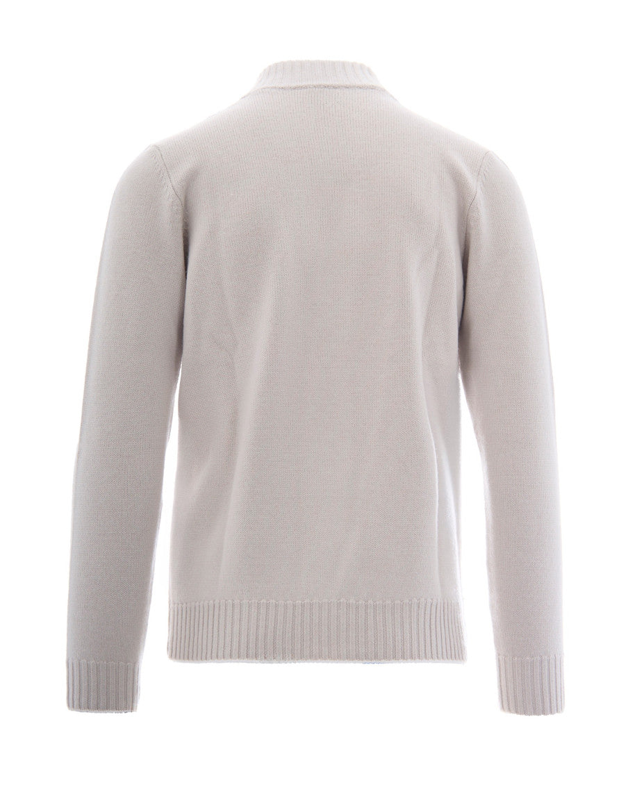 Off White Knitted Cardigan 2