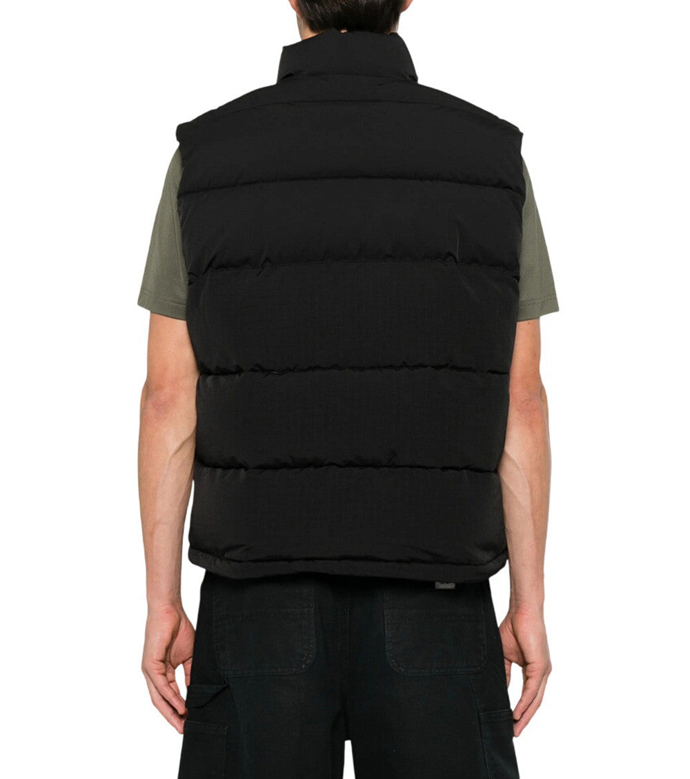 Black Sleeveless Logo Jacket 2