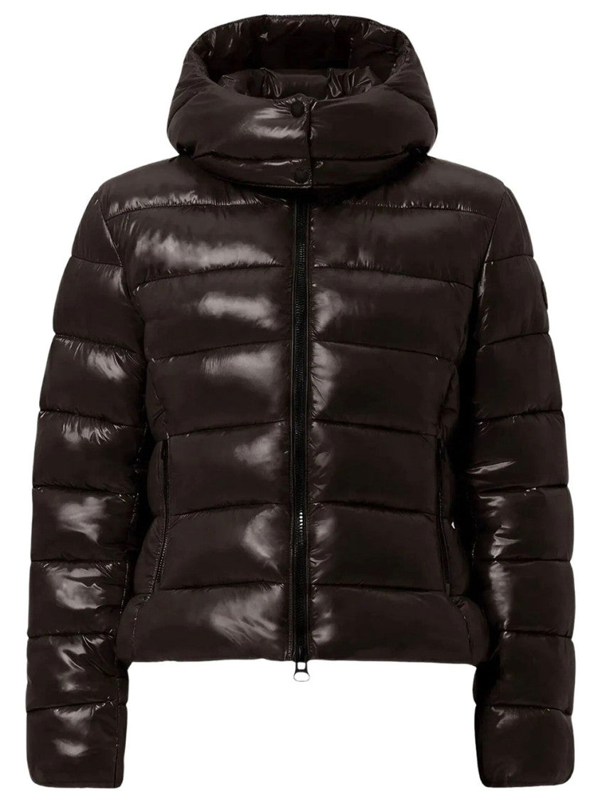Brown Quilted Hood Jacket 1