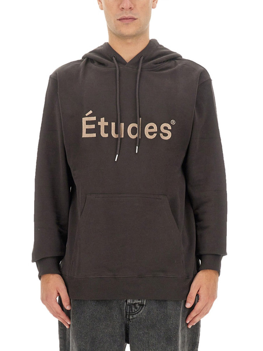 Dark Brown Logo Hoodie 1