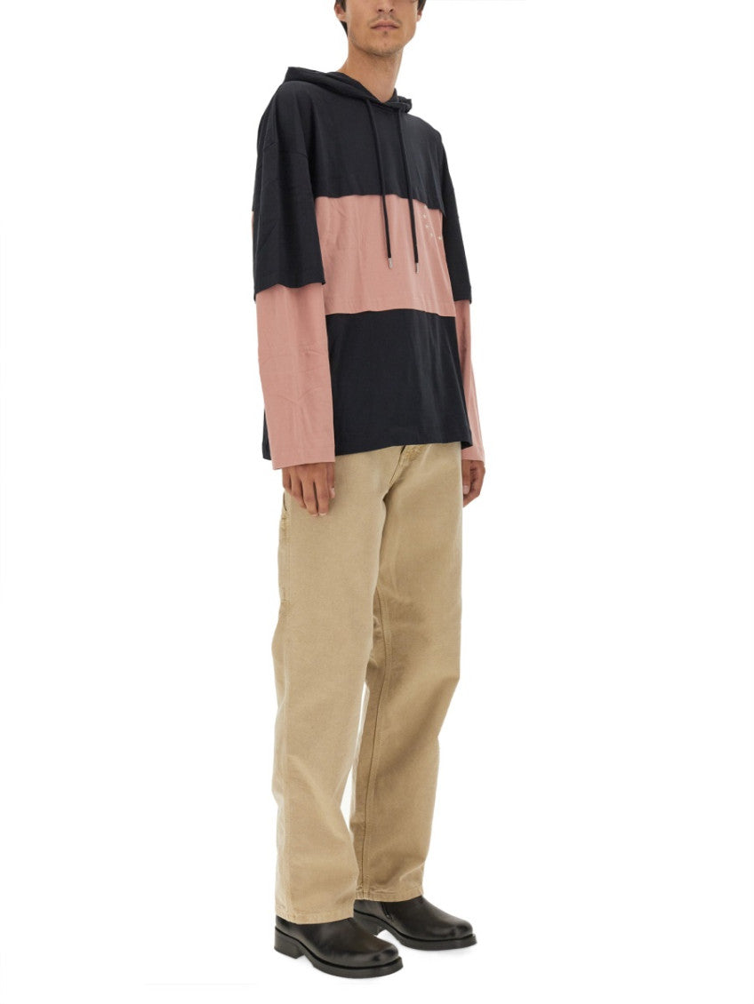 Black Color Block Hoodie 2