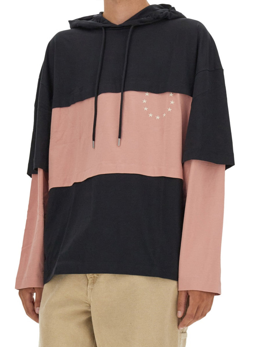Black Color Block Hoodie 4