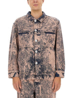 Pink Abstract Denim Jacket 1