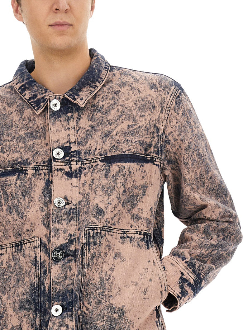 Pink Abstract Denim Jacket 4
