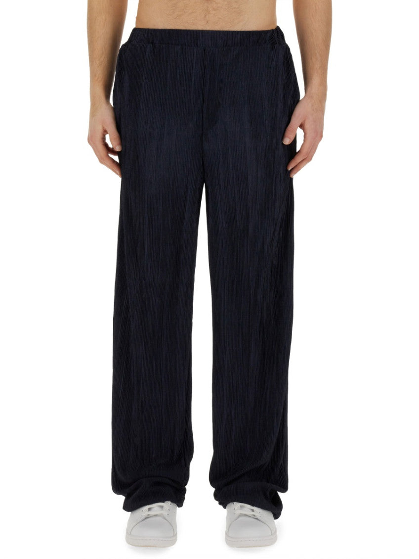 Dark Blue Pleated Trousers 1