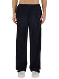 Dark Blue Pleated Trousers 1