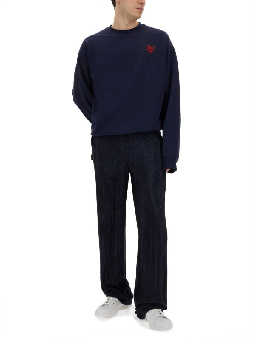 Dark Blue Pleated Trousers 2