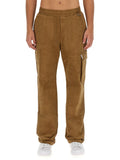 Beige Corduroy Cargo Trousers 1