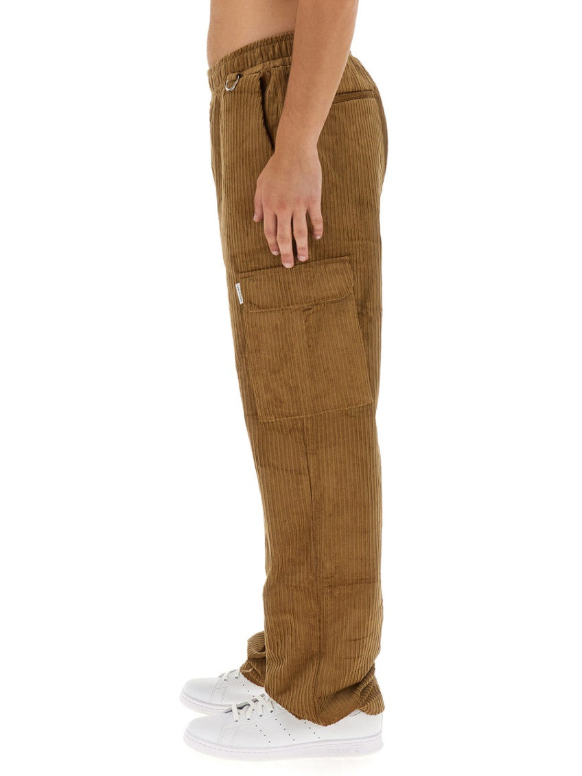 Beige Corduroy Cargo Trousers 4