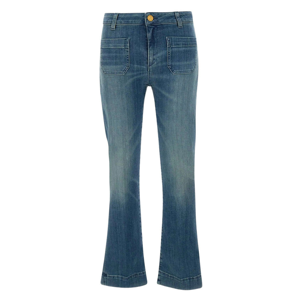 Blue Bootcut High Rise Jeans 1