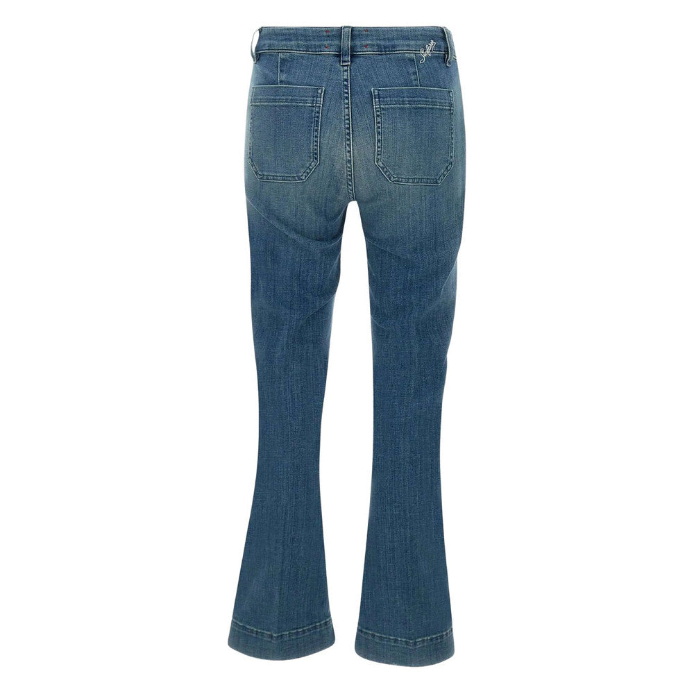Blue Bootcut High Rise Jeans 2