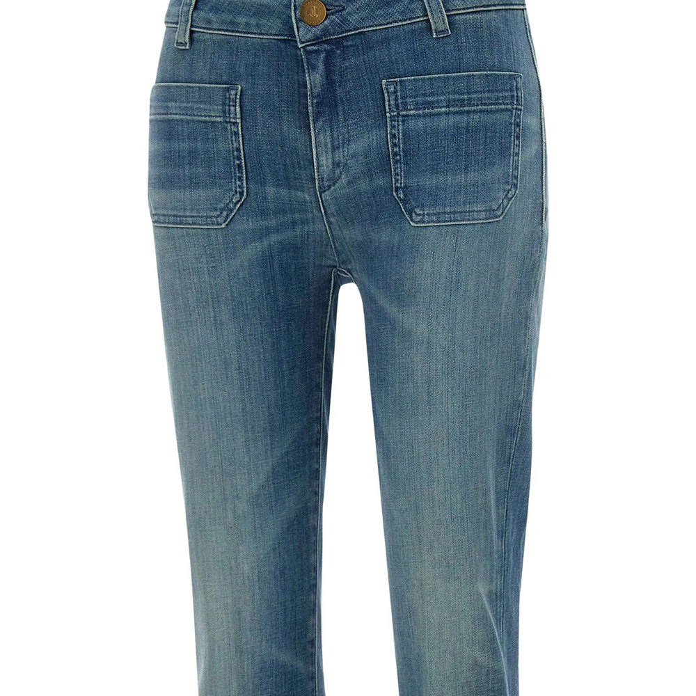 Blue Bootcut High Rise Jeans 3