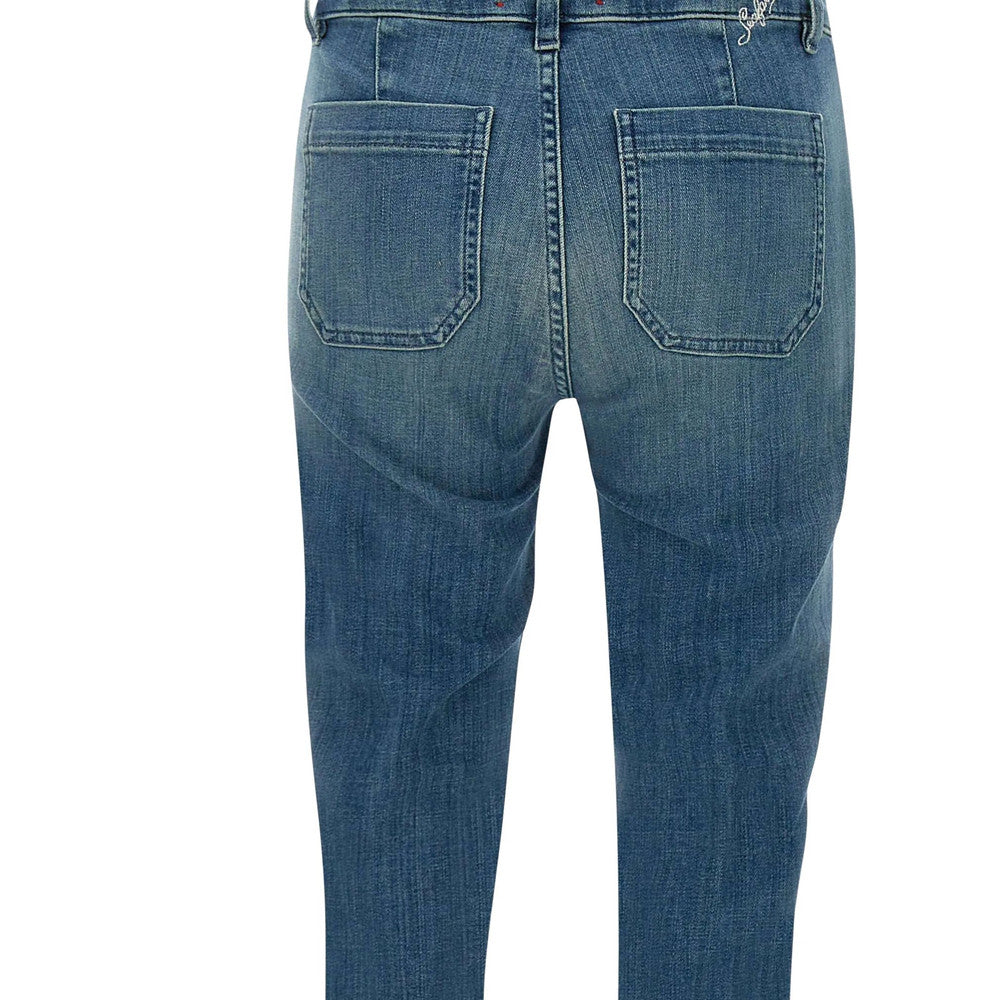 Blue Bootcut High Rise Jeans 4