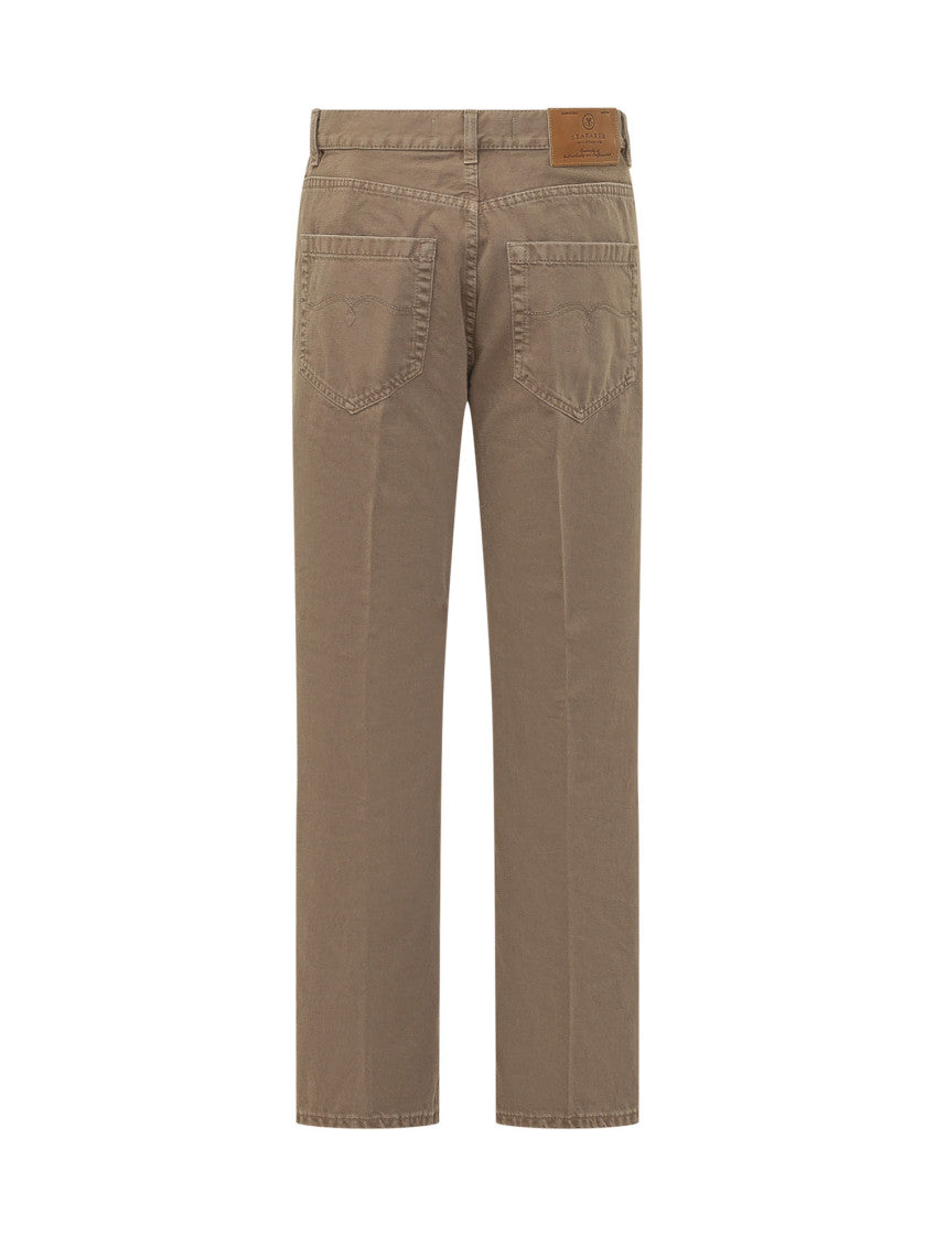 Brown Straight High Rise Jeans 2