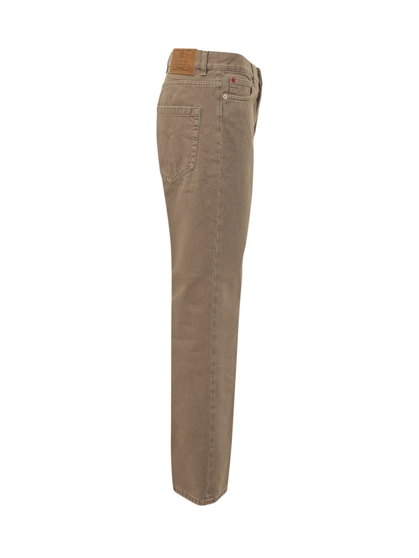 Brown Straight High Rise Jeans 3