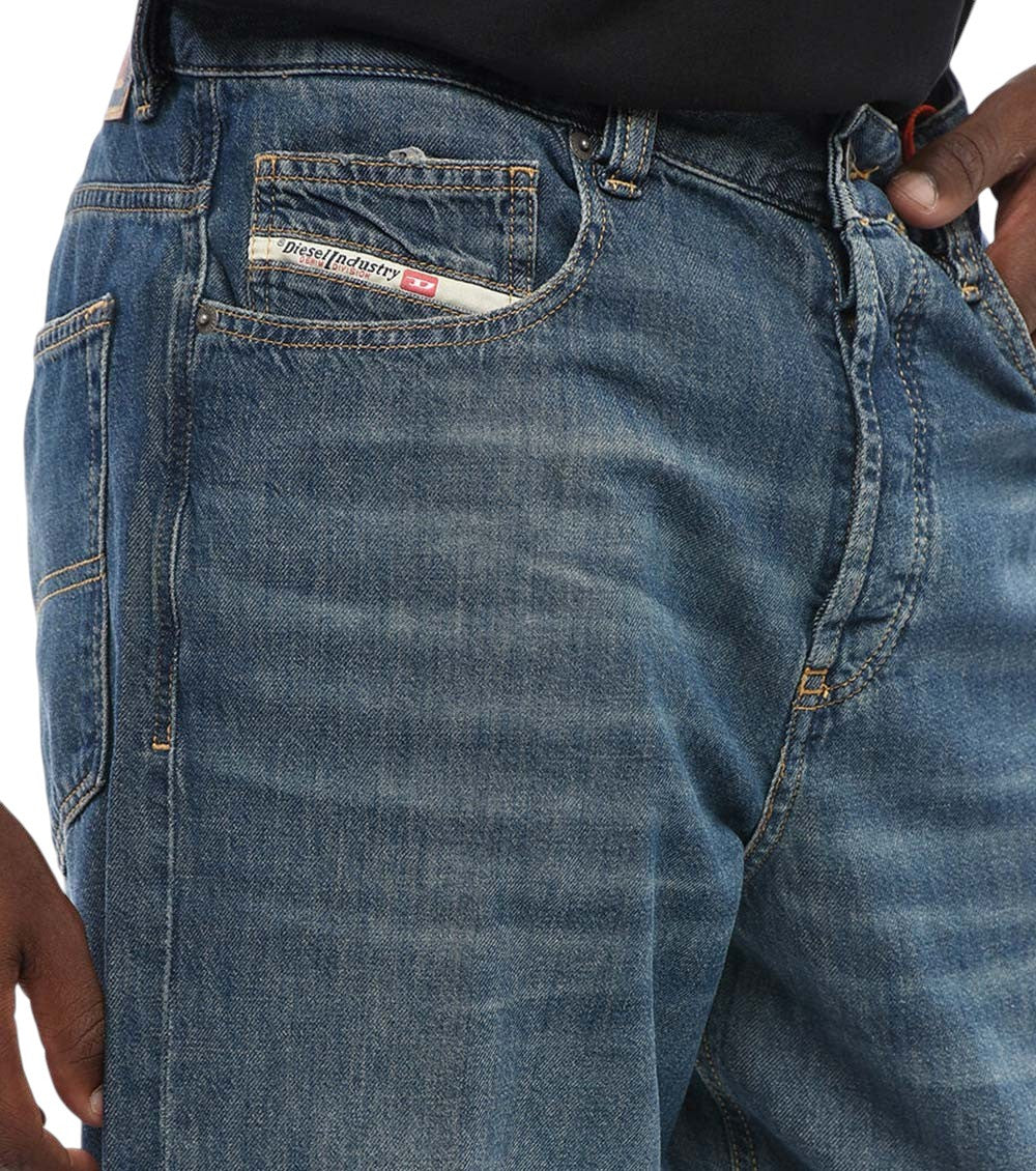 Blue Relaxed Low Rise Jeans 3