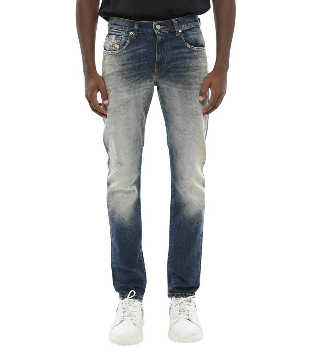 Blue Slim Distressed Jeans 1