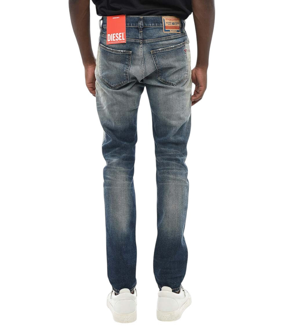 Blue Slim Distressed Jeans 2