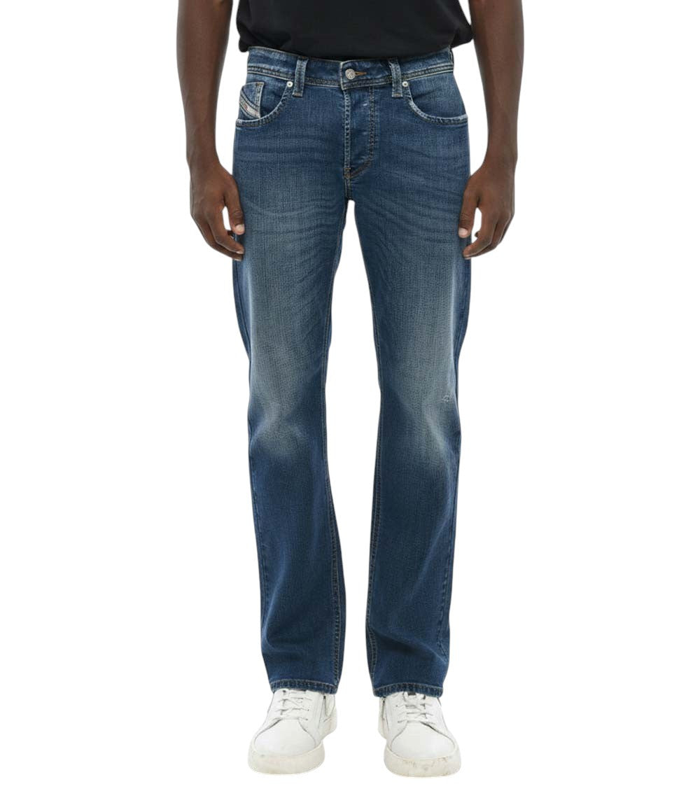 Blue Straight Mid Rise Jeans 1