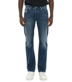 Blue Straight Mid Rise Jeans 1