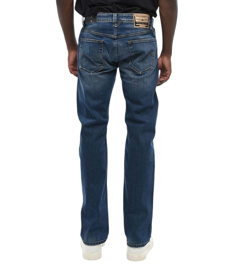 Blue Straight Mid Rise Jeans 2