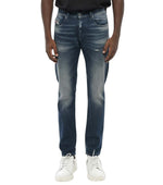 Blue Slim Distressed Jeans 1