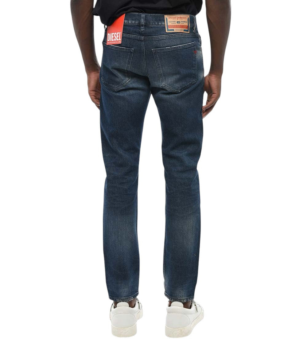 Blue Slim Distressed Jeans 2
