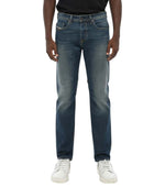 Blue Tapered Mid Rise Jeans 1