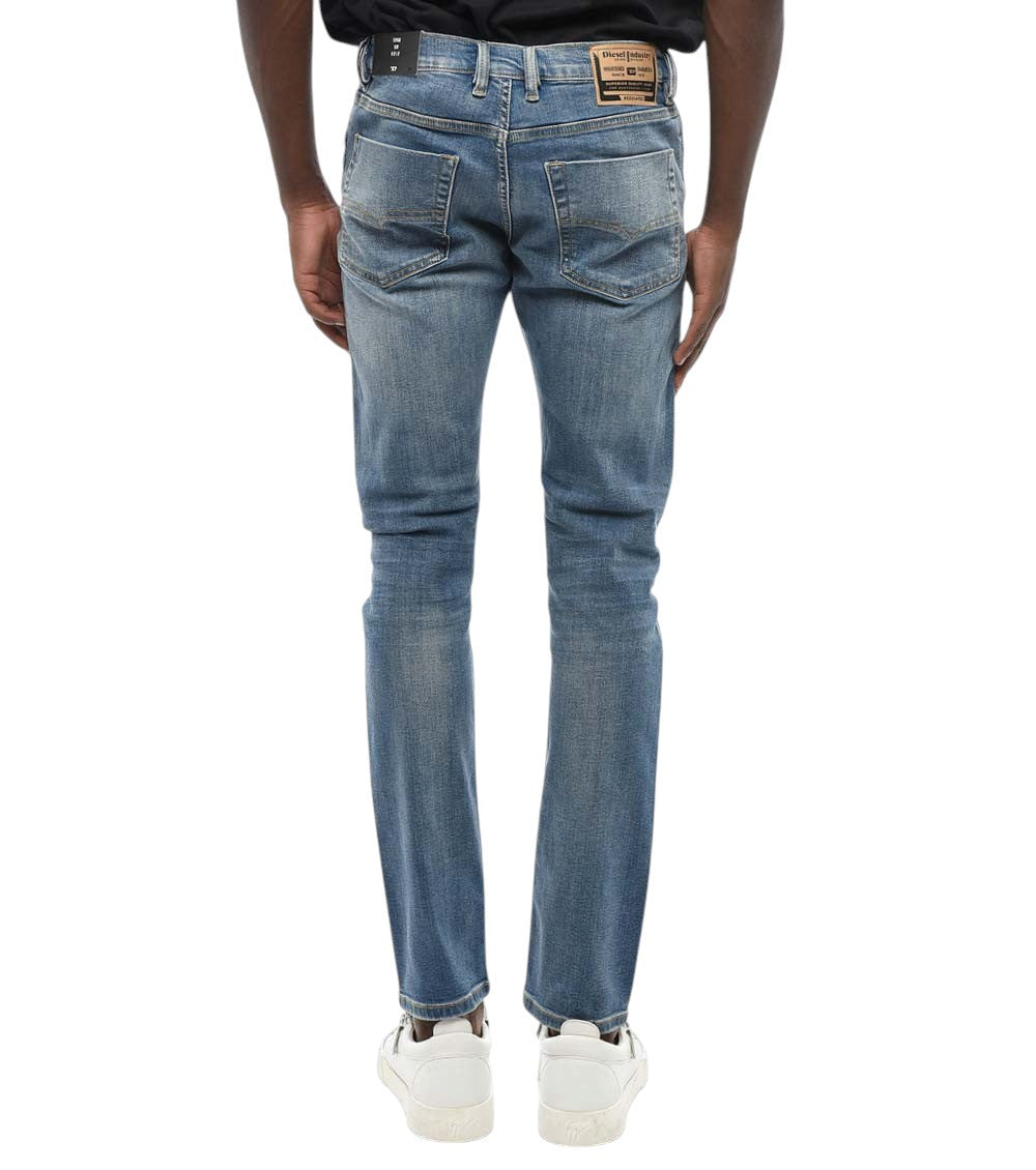 Blue Slim Mid Rise Jeans 2