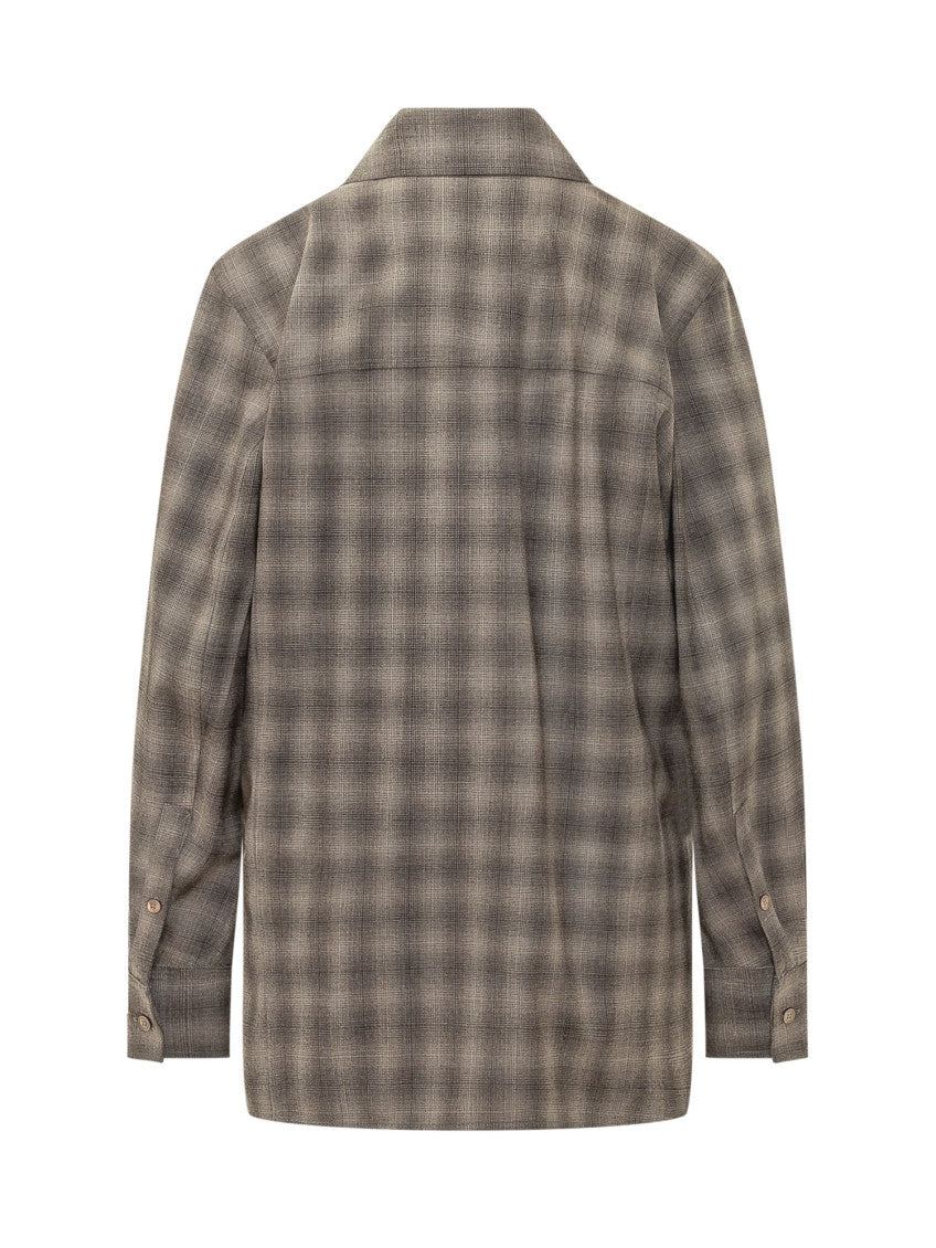 Grey Regular Plaid Shirt 2