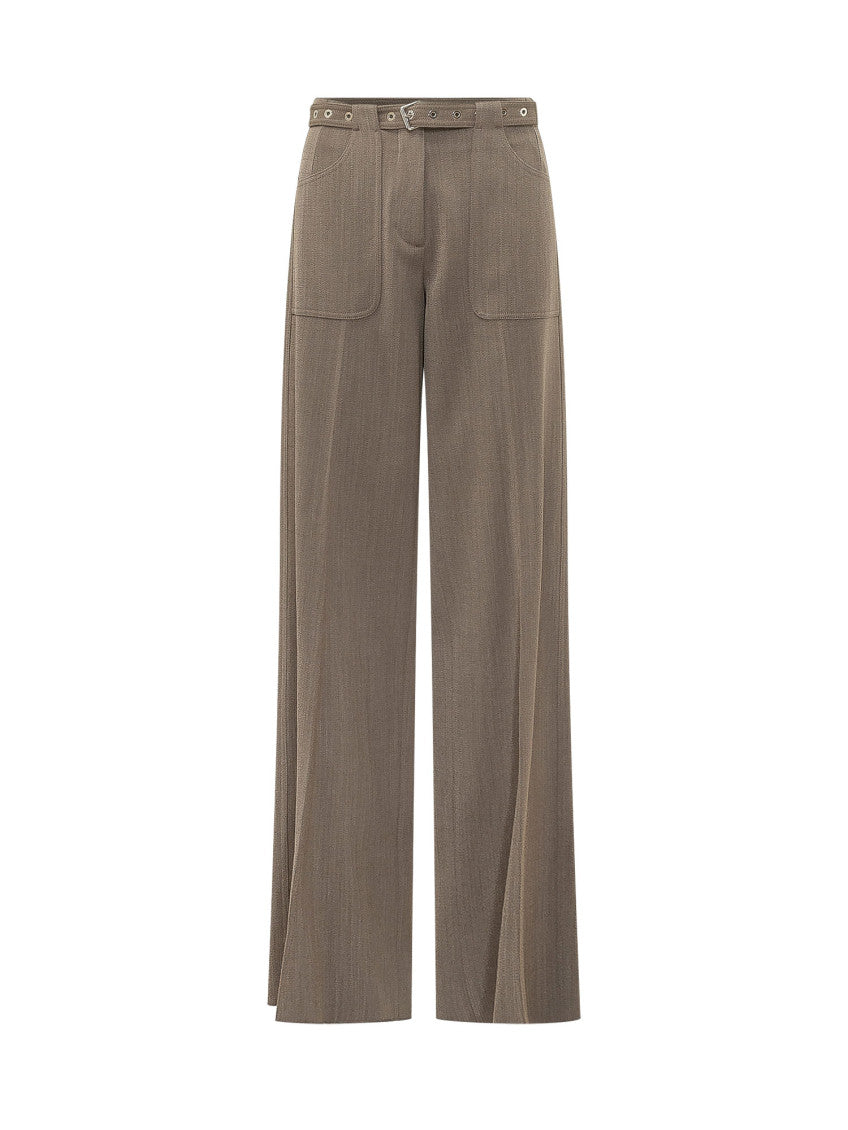 Brown Straight Pants 1