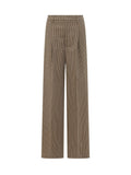 Brown Straight Flat Front Pants 1
