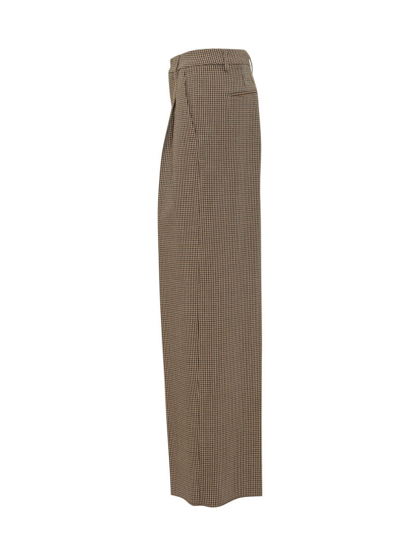 Brown Straight Flat Front Pants 3