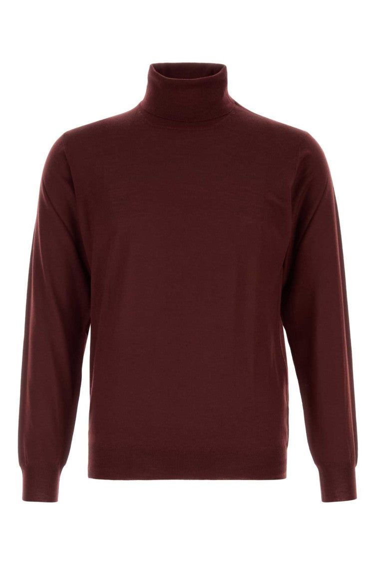 Dark Red Turtle Neck Sweater 1