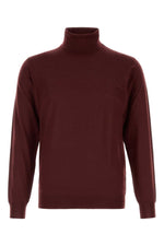 Dark Red Turtle Neck Sweater 1