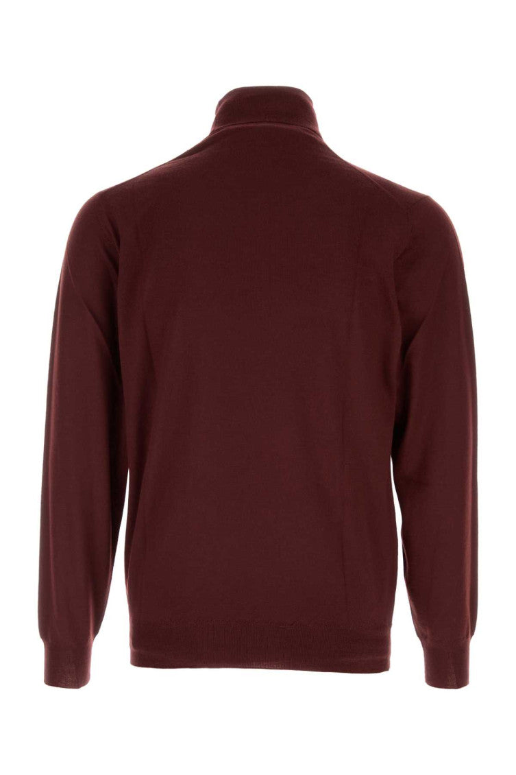 Dark Red Turtle Neck Sweater 2