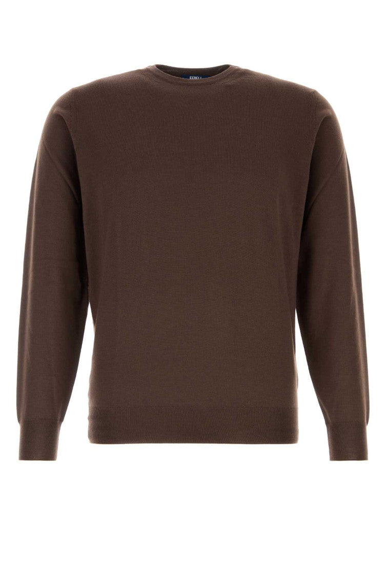 Brown Crew Neck Sweater 1