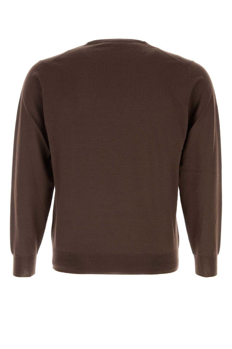Brown Crew Neck Sweater 2