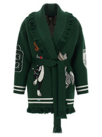 Dark Green Shawl Neck Cardigan 1